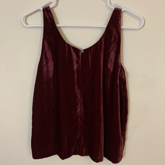 J. Crew Velvet Red Tank Top - Picture 3 of 5